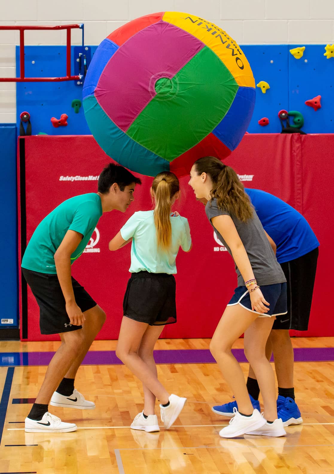 Students engaged in a non-traditional PE activity