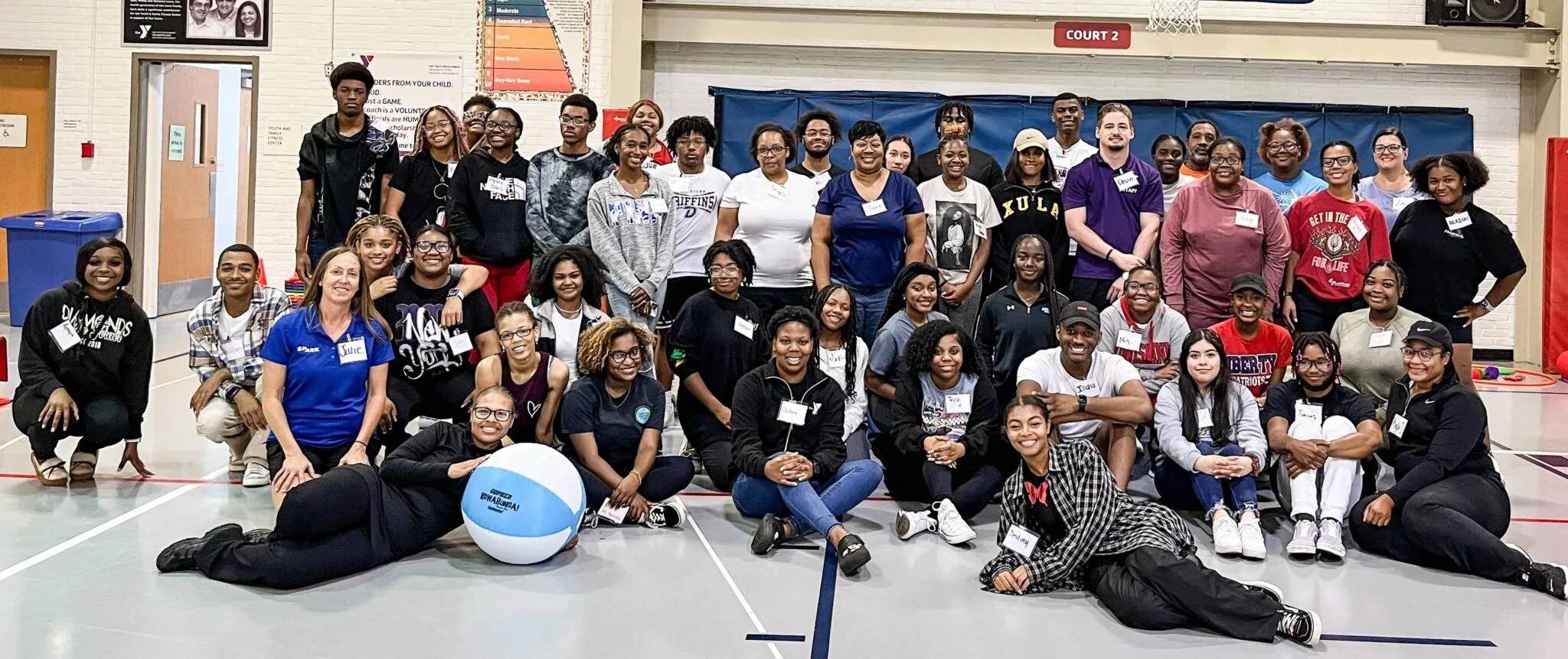 YMCA of the Capital Area group photo with SPARK trainer